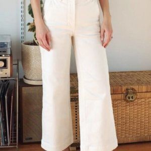 Everlane Wide Leg Crop Jeans/Pant NWT in color "Bone"